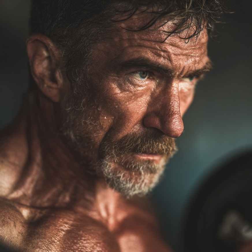 Чоловік під час тренування